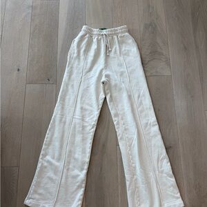 Daily drills Cream Wide-Leg Lounge Pants